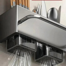 New Stainless Steel Wall Mounted Holder Nail Free Storage Rack With Hook - thumbnail 4