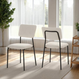Seconique Marlow White Marble Effect Dining Table With 4 Sheldon Ivory Boucle Fabric Chairs - thumbnail 7