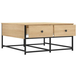 Berkfield Durable Coffee Table Sonoma Oak 80X80X40 Cm Engineered Wood - thumbnail 4
