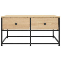 Berkfield Durable Coffee Table Sonoma Oak 80X80X40 Cm Engineered Wood - thumbnail 5