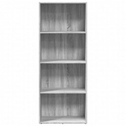 Berkfield Versatile Bookcase Grey Sonoma 60X30X152 Cm Engineered Wood - thumbnail 4