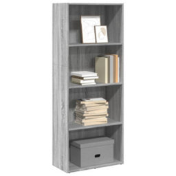 Berkfield Versatile Bookcase Grey Sonoma 60X30X152 Cm Engineered Wood - thumbnail 2