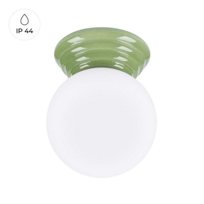 Luminosa Lighting Luminosa Zori Bathroom Ceiling Light Olive Green 1X G9Ip44 - image 1