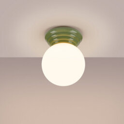 Luminosa Lighting Luminosa Zori Bathroom Ceiling Light Olive Green 1X G9Ip44 - thumbnail 4