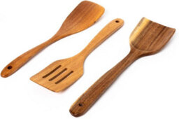 Unbranded Natural 30Cm 7 Piece Acacia Wood Kitchen Utensil Set - thumbnail 3