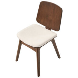 Beliani Set Of 2 Dining Chairs Charleston Wood Brown/ Light Beige - thumbnail 7