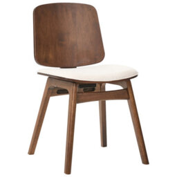 Beliani Set Of 2 Dining Chairs Charleston Wood Brown/ Light Beige - thumbnail 4