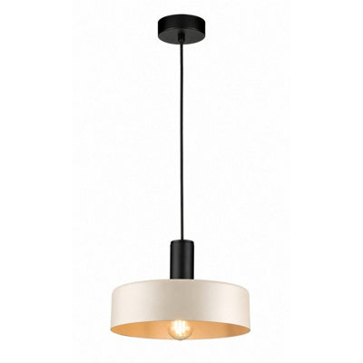 Luminosa Lighting Luminosa Latte Dome Pendant Ceiling Light Beige 1X E27 - image 1