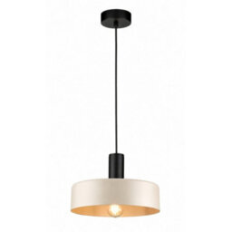 Luminosa Lighting Luminosa Latte Dome Pendant Ceiling Light Beige 1X E27 - thumbnail 1