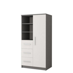Arte Sophisticated Grey Matt Tall Cabinet H1600mm W800mm D400mm - Stylish Storage For Contemporary Homes - thumbnail 1