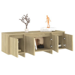 Berkfield Durable Tv Cabinet Sonoma Oak 120X30X40.5 Cm Engineered Wood - thumbnail 4