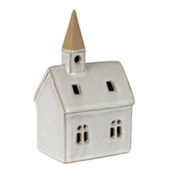 Alora Ceramic Church With Led Light Illuminated Christmas Village Piece - thumbnail 2