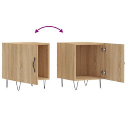 Berkfield Bedside Cabinets 2 Pcs Sonoma Oak 40X40X50 Cm Engineered Wood - thumbnail 9