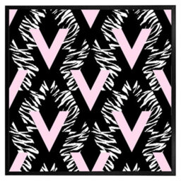 "Andrew Lee Geometric Animal Print (Picutre Frame) / 12X12"" / Oak" - thumbnail 1