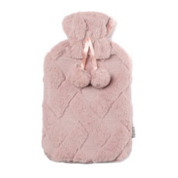 Livivo Criss Cross Hot Water Bottle - Pink - thumbnail 1