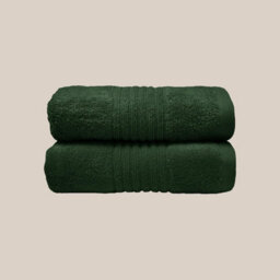 Misona Ultra Soft Bamboo Pair Of Hand Towels - Khaki