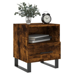 Berkfield Bedside Cabinets 2 Pcs Smoked Oak 40X35X47.5 Cm Engineered Wood - thumbnail 4
