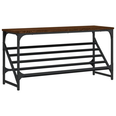 Berkfield Classic Shoe Rack Brown Oak 90X30X45 Cm Engineered Wood