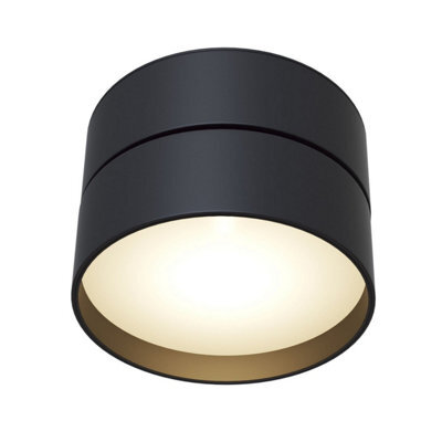Luminosa Lighting Luminosa Maytoni Onda Surface Mounted Downlight Black 4000K - image 1
