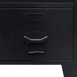 Walplus Wardrobe Metal Industrial Style 67X35X107 Cm Black - thumbnail 7