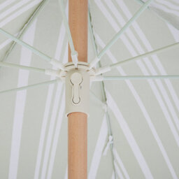 Wyld And Coco Beech Wood Garden Parasol Green White 150Cm Round Tilting - Uv-Resistant Canopy, Cover Included - thumbnail 8