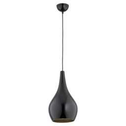 Luminosa Lighting Luminosa Santana Dome Pendant Ceiling Light Black, Shine Black - thumbnail 1