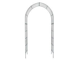 Rosenbogen-Gartenkunst Rose Arch Lara - 100 Cm Black Powder-Coated - thumbnail 1