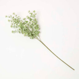 Homescapes Artificial Green Handcrafted Branch With Small White Flowers, 66 Cm - thumbnail 1