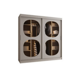 Arte Bahrain Ii Cashmere Sliding Door Wardrobe 200Cm - Smoked Glass, Calm Storage - thumbnail 5