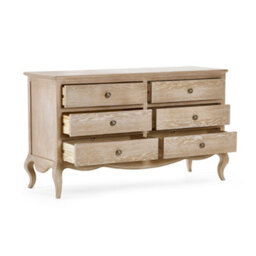 Oakham Premium Amara 6 Drawer Wide Chest - Limed Oak - thumbnail 2