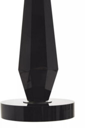 Orsina Black Crystal Table Lamp With Metal Base, Round Shade Bedside Light, Distinctive Decorative Accent Lighting - thumbnail 3