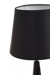 Orsina Black Crystal Table Lamp With Metal Base, Round Shade Bedside Light, Distinctive Decorative Accent Lighting - thumbnail 2