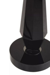Orsina Black Crystal Table Lamp With Metal Base, Round Shade Bedside Light, Distinctive Decorative Accent Lighting - thumbnail 4
