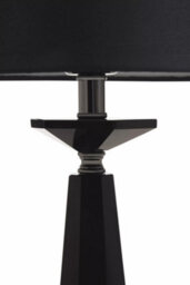 Orsina Black Crystal Table Lamp With Metal Base, Round Shade Bedside Light, Distinctive Decorative Accent Lighting - thumbnail 5