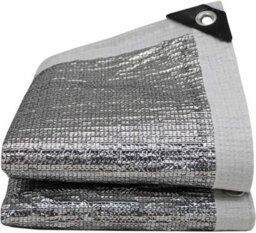 Grey 1X5M Rectangular Aluminium Shade Sail 99% Uv Protection With Eyelets Reflective - thumbnail 1