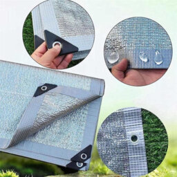 Grey 1X5M Rectangular Aluminium Shade Sail 99% Uv Protection With Eyelets Reflective - thumbnail 9
