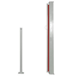 Berkfield Retractable Side Awning 120 X 300 Cm Red - thumbnail 3