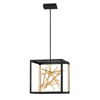 Luminosa Lighting Luminosa Hinkley Styx Integrated Led Pendant Ceiling Light Black & Golded Gold, 3000K - image 1