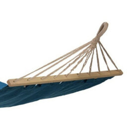 Outdoor Garden Blue Hanging Swinging Canvas Hammock Camping Travel Bed Lounger - thumbnail 2