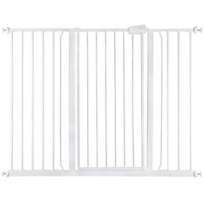 Safetots Extra Tall Metal Safety Gate Pressure Fit, 126.7Cm - 134.3Cm, White, 104Cm In Height, Extra Tall Baby Gate - image 1
