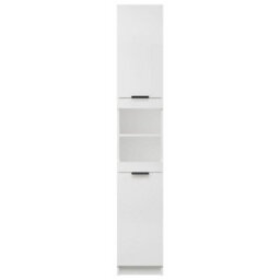 Berkfield Durable Bathroom Cabinet White 32X34X188.5 Cm Engineered Wood - thumbnail 7