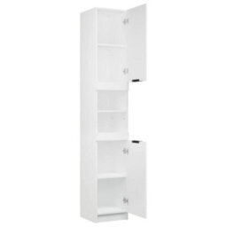 Berkfield Durable Bathroom Cabinet White 32X34X188.5 Cm Engineered Wood - thumbnail 8