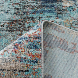 Loomed Blue Abstract Soft Distressed Fireside Living Area Rug 240Cm X 330Cm - thumbnail 8