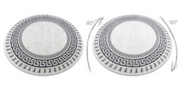RugsX Carpet Allure 1960 Circle, Greek Key, Frame - Structural, Stylish, Glamour White Circle 100 Cm - thumbnail 3