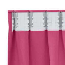 Berkfield Curtains With Curtains 2 Pcs Bright Pink 260 X 140 Cm Polyester - thumbnail 4
