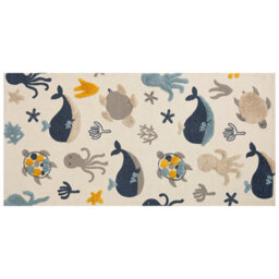 Beliani Kids Rug Porsea Multicolour 80 X 150 Cm Cotton - thumbnail 1