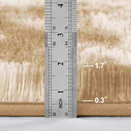 Ameha Tye Dye Cream Shaggy Round Rugs Soft Fluffy Area Rug Living Room Bedroom Carpets - thumbnail 5