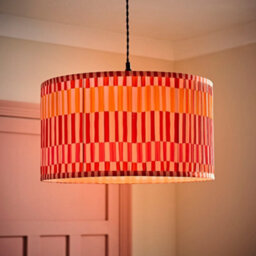 Valuelights Rae Large Stripe Multicolour Pleated Drum Ceiling Lamp Shade And Bulb (D)45Cm - thumbnail 3
