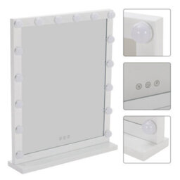 Living And Home Hollywood Style Tabletop Vanity Makeup Mirror With 16 Led Bulbs Dimmable Touch Control - thumbnail 5