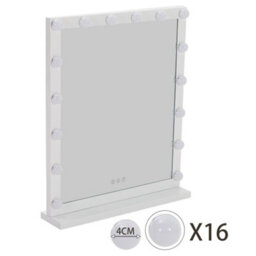 Living And Home Hollywood Style Tabletop Vanity Makeup Mirror With 16 Led Bulbs Dimmable Touch Control - thumbnail 4